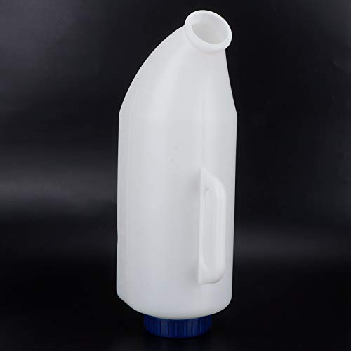 Calf Feeding Milk Bottle, 4L Plastic and Rubber Cattle Farm Bottle with Detachable Nipple, Handle for Easy Access