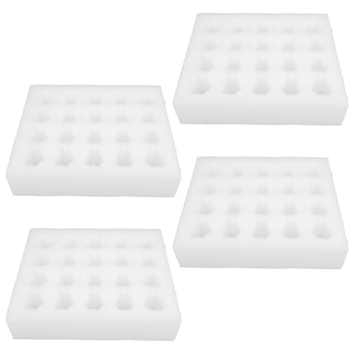 Cabilock Shatter-Proof Egg Holder with Lid, 4-Pack Portable Reusable Egg Tray for Shipping and Outdoor Storage Plastic Protector Organizer, 9.64X8.26X2.36In - size: 24.50X21.00X7.50CM