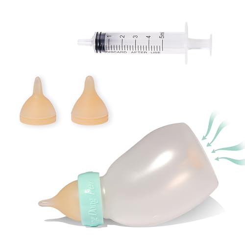 Doggiema Kittens Feeder Bottle,Silicone Feeding Nipple and Syringes | Angled Bottle suitable for kitten feeding,Bottle ventilation system,Three types of nipple can cover kitten's different ages - size: 60ml Bottle Set (kittens/Toy Puppy)