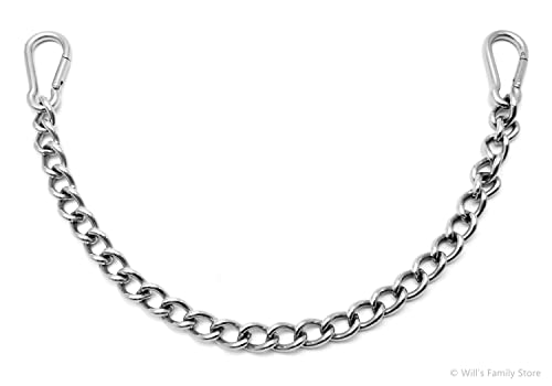 Will's Family Store 12 inches Stainless Steel Horse Curb Chain Hackamore Chain - size: 1 pack, style: Hackamore