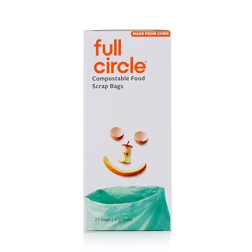 Full Circle Compostable Food Waste Bags 4 Gallon 25ct, Extra Thick - size: 4 Gallon