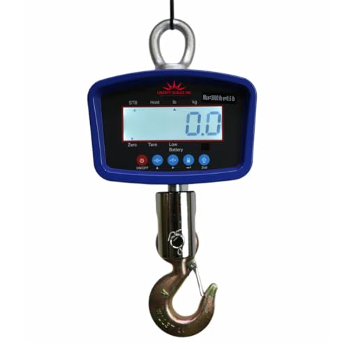 Liberty LS-924 Digital Hanging Crane Scale – 1500 lb x 0.5 lb Capacity – Suitcase Weight Scales for Travel, Medium General Purpose Weight Scales – Industrial Hanging Scale with LCD Display - style: 1500 lb x 0.5 lb