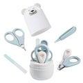 Baby Nail Clippers Set with Cute Case, Infant Fingernail and Toenail File Kit for Newborn Manicure and Pedicure, New Mom Grooming Gift - color: Polar Blue