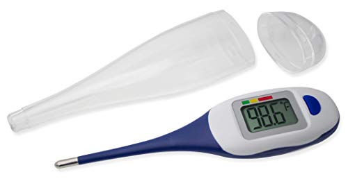 Apex Large Face LCD Fast Read Digital Thermometer for Adults and Children - Instant Read Thermometer for Fever Detection with Quick 10 Second Read Time ( Packaging May Vary ) - size: 1 Count (Pack of 1)