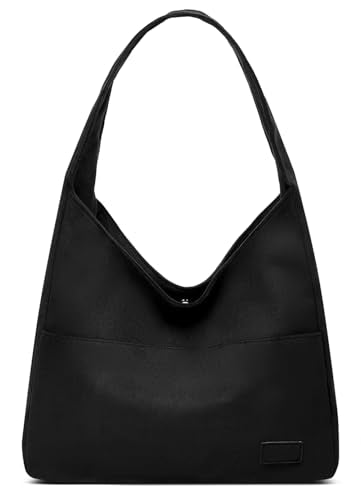 Women Tote Handbags Chic Vegan Leather Tote Bag Purse Stylish Casual Trendy Large Soft Shoulder Bag - color: C-black