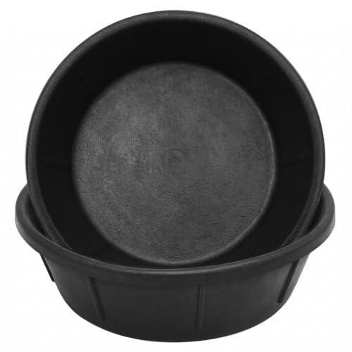 Sadnyy 2 Pcs 8 Quart/2 Gallon Rubber Feeder PanUtility Horse Feed Bucket | Utility Horse Feed Bucket Dog Bowls Horse Feeders for Cats Dogs Goats Chicken Dust Bath Container Animal Feeding - size: 8 Quart/2 Gallon