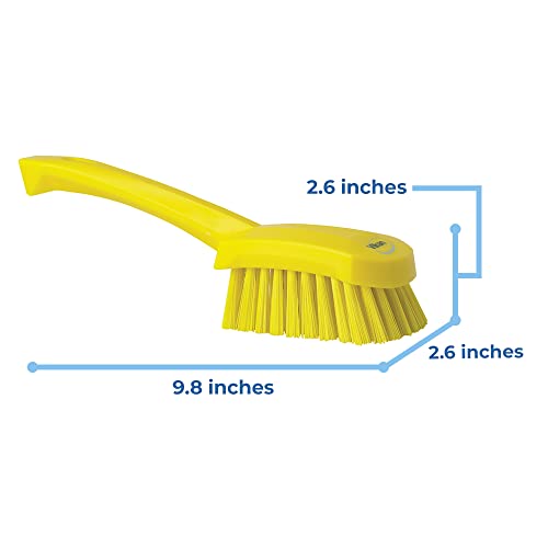 Vikan 41926 Brush,Washing,Stiff,10",PP/PBT,Yellow - color: Yellow