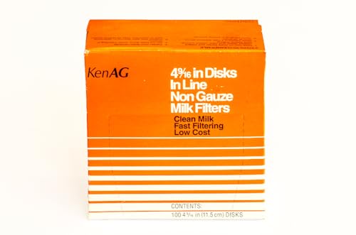 Ken-Ag Milk Filter Disks 4-9/16" (100 disks) (3 pack) - White, Non-gauze Material, Round, Food Strainers - size: 3 pack