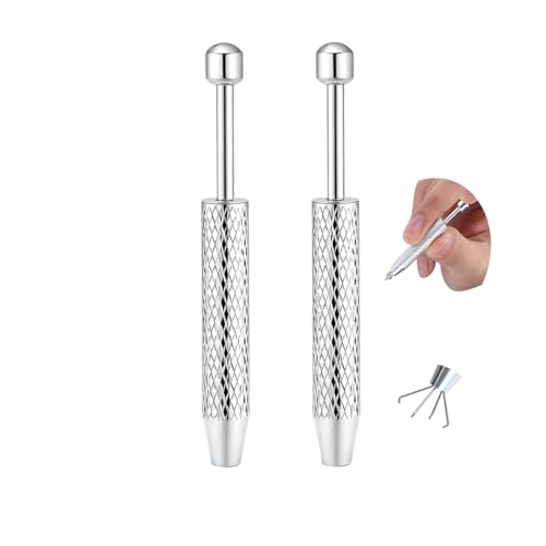 Professional Body Jewelry Insertion Taper Tool - 14G 16G 18G 20G Stainless Steel Flat Back Earrings Applicator, Threadless Insertion Pin & Threaded Ball Grabber Kit for Ear, Nose, Lip Piercing Jewel - color: 2PCS Ball Grabber Tool