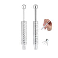 Professional Body Jewelry Insertion Taper Tool - 14G 16G 18G 20G Stainless Steel Flat Back Earrings Applicator, Threadless Insertion Pin & Threaded Ball Grabber Kit for Ear, Nose, Lip Piercing Jewel - color: 2PCS Ball Grabber Tool