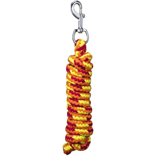 Tough 1 8' Braided Soft Poly Lead Rope - color: Neon Rainbow