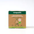 Compostic Compostable Trash Bags, 2.6 Gallon Bathroom Bin, 100 Ct | Fits 2.6 Gal Bathroom Bins, Extra Strong, Home Compostable, Plant-Based, BPA & GMO Free - size: 100 Count (Pack of 1), style: Small 2.6 Gallon