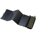 ELECOM NESTOUT Portable Solar Panel, Dual USB-A Ports, 28W Power Generation Charger for Phone Camping, Durable Water-Resistant Ripstop Nylon, Foldable Lightweight, Adjustable Stands (4-Panel) - color: 4-Panel