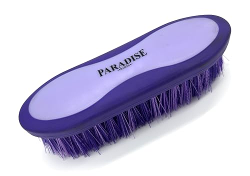 Large Horse Grooming Dandy Brush (Purple - Short Bristles) - color: Purple - Short Bristles