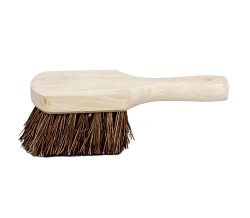 Soro Essentials- 8” Wok Pot Brush with Palmyra Bristles and Wooden Handle- Wok Brush Kitchen Cleaning Brush Pot Scraper Scrubber Pan Brush Great for Cleaning Skillet Grill
