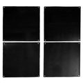 Schneiders Easy-Up 12" x 12" Metal Wall Plate Chew Guards for Horses | Heavy-Duty Steel Protection for Barns and Stalls | Set of 4 | Color Black