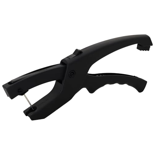 Z Tags Cattle Ear Tags Applicator for Easy Loading Livestock Ear Tag Pliers Cattle Ear Tagger Clamp Animal Identification Cards Installation Tool (Black) - color: Black