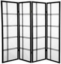 Double Cross Room Divider 3 to 10 Panel (Black, 4)