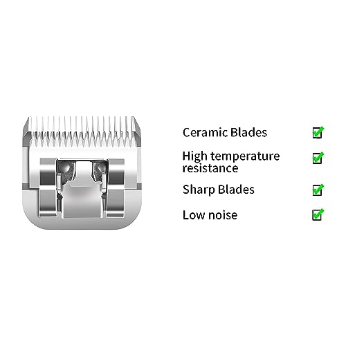Replacement Ceramic Blades Set,Compatible with Andis,Oster 76,Wahl KM10 | 0.5mm(1/50") to 13mm(1/2") Cutting Length,Include OOO+OA+SS+1-1/2+2#+3-1/2+3-3/4,7Pack - color: 7 pcs