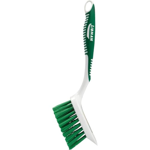 Libman 11.13 in. 95% Recycled PET Water Bottles Bristle Polypropylene Plastic Scrub Brush - 1 Each