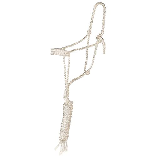 Tough 1 Premium Mule Tape Halter w.Lead - color: White