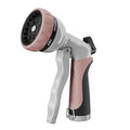 RESTMO Garden Hose Nozzle, Heavy Duty Water Hose Nozzle with 7 Adjustable Spray Patterns, High Pressure Hand Sprayer with Flow Control, for Watering Plants & Lawns, Washing Cars & Pets, Rose Gold - color: Rose Gold