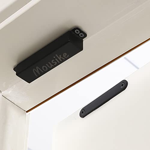 Mousike Magnetic Door Catch Heavy Duty 90lb Door Magnets with Strong Magnetic for Kitchen Cupboard Wardrobe Closet Cabinet Door Drawer Latch - color: Black, size: 8 Pack