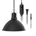 Reptile Light Fixture 8.5 Inch Dome with PID Thermostat & Night Mode 150W | Reptile Heat Lamp Fixture,Lamp Dome,for Bearded Dragon,Reptiles Terrarium,Glass Terrariums,Turtles,Snakes,Lizards - size: 8.5 inch deep