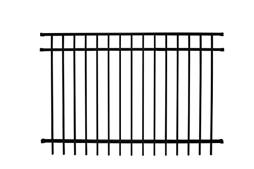 Weatherables Livingston Aluminum Fence Kit – DIY Kit for Backyard and Garden Fencing, Made with Durable Powder-Coated Aluminum that Combats Rust, Fading, and Corrosion (4’ x 6' Fence Panel) - size: Livingston 4' x 6' Fence Panel