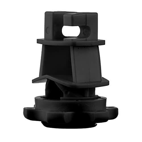 25-Pack Screw-Tight Electric Fence Round Post Insulators, Black | Wire Holding ·Two-Piece Design · Fits Round Posts · For Wire & Polywire - color: Black