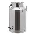 Stainless Steel Food Grade Milk Can, 60L Milk Transport Bucket Wine Pail Sealed Oil Storage Metal Water Beverage Drink Dispenser Handle Liquid Container with faucet for Old Vinegar, Honey (60L) - size: 60L