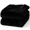 Hansleep King Black Fleece Blanket, Soft Flannel Bed Blanket | Fuzzy Cozy Blanket 90x108 Inches, Multi-use for Bed, Sofa, Couch, Travel, Camping, All Season Warm Lightweight Cover - color: Black, size: King (90x108 Inches)