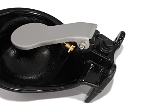 Automatic Livestock Waterer, Heavy Duty Cast Iron Water Trough with Push-Paddle for Horse, Cow, Goat, Pig,Dog, Livestock Water Bowl,1.8L Capacity