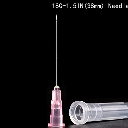 100 Pack 10ml/cc Plastic Luer Lock Syringa with 18Ga and Cap, Individually Sealed Wrapped, for Scientific Labs, Measuring Liquid, Refilling Cartridges or Glue Applicator - style: 100 Pack-10ml 18gauge