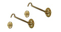 Heavier Duty Brass Door Hook Latch & Eye, 6", Vibrated Brass, 2 Pack, Made in Taiwan - color: Vibrated Brass, size: 2 Pack (6")