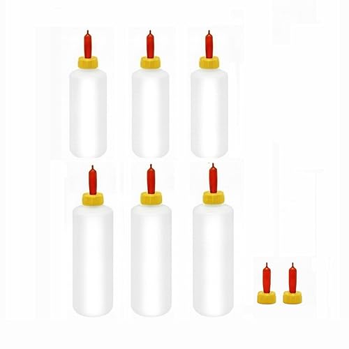 Goat Bottle and Goat Bottle Nipples, 2 pcs Nipple 3pcs 500 ml and 3pcs 400ml Lamb Feeding Bottle Kit for Feeding Sheep Goat Lamb Puppy for Farm