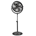 Comfort Zone 20-Inch High-Velocity Industrial Pedestal Fan – Heavy-Duty All-Metal Shop Fan with Aluminum Blades, 3-Speed Slim Profile Stand Fan, 180° Tilt & Adjustable Height for Garage or Warehouse