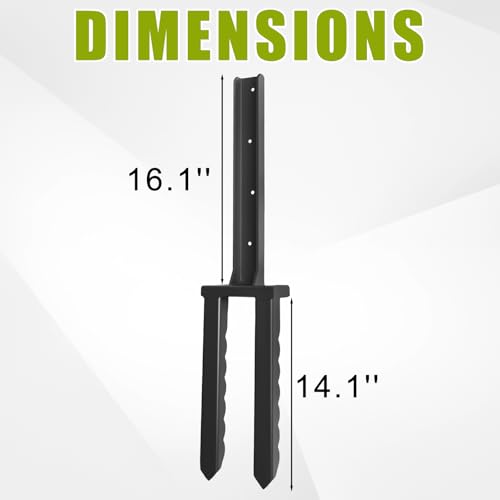 2 Pcs 30“ Tall Fence Post Repair Kit | Heavy-Duty Serrated Design Fence Post Repair Piles|specifically designed to repair tilted|broken|wobbly wooden fences - size: 2 Pcs