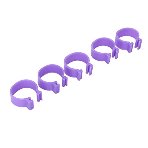100Pcs Chicken Foot Ring Classification Marking Purple Poultry Foot Rings Plastic Chicken Leg Bands Round Identificaiton Tags Farming Tools (16mm-Purple)