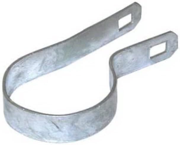 Galvanized Steel Chain Link Tension Band, Durable Steel Chain Link Fence Hardware, Rust-Resistant, Easy Install, Includes Required Bolt (3, 2-3/8") - size: 2-3/8"