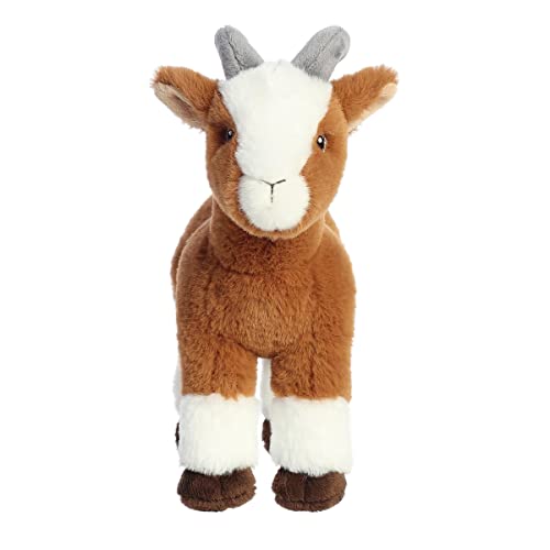 Aurora Eco Nation 8.5" Goat Responsibly Made Stuffed Animal | Fabric made from recycled plastic bottles with embroidered eyes