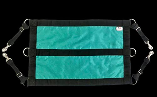 Majestic Ally 1200D 29"x19" Horse Stall Guard with Adjustable Straps and Hardware (Turquoise Black) - color: Turquoise Black