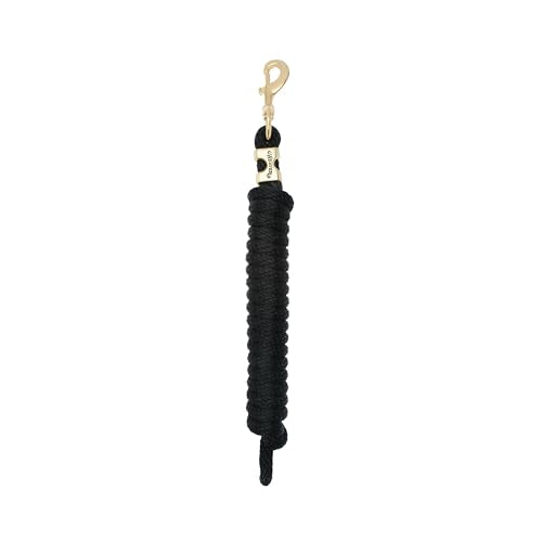 Weaver Equine Poly Lead Rope with Solid Brass Snap Hook, Measures 5/8"" x 10'