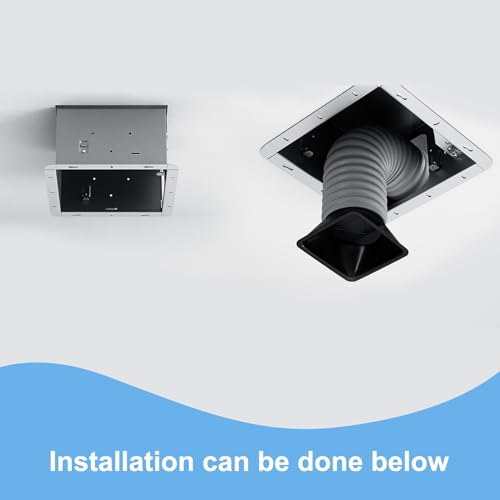 Tech Drive Bathroom Fan with Light And Night light,110CFM,4 Inch Duct | Super Quiet,1000lm Dimmable 5CCT LED Light,HVI and Energy Star Ventilation Fan ,White - size: 110CFM with 5CCT Light (White)