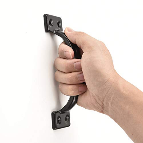 6-1/2" Pulls Gate Handle Black Handle Metal Handle Gate Pull Handle Shed Door Handle Fence Gate Handles for Wooden Fences Outdoor & Kitchen Furniture Hardware 4PCS - size: 4 Pack 6-1/2 Inch Black