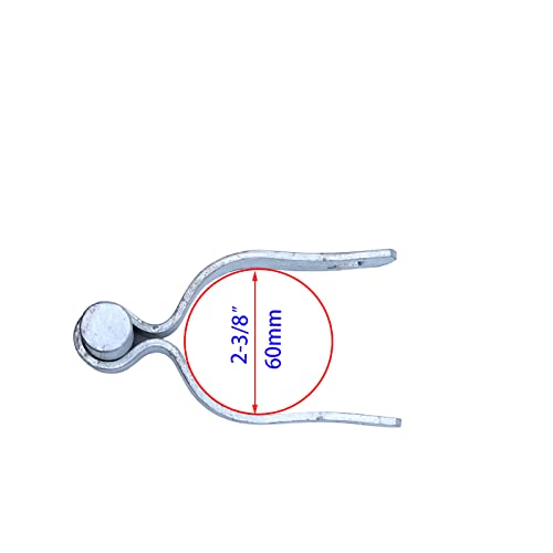 2-3/8" Chain Link Fence Gate Post Hinge - Use for 2-3/8 in. Outside Diameter [2 3/8" OD] Post/Pipe - Galvanized Chain Link Post Gate Hinge - Nut/Bolt Included for Hinge