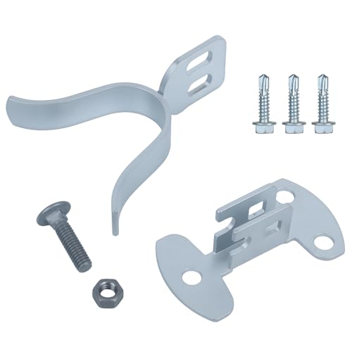 WellMade 1-3/8" Flat Back Wall Mount Chain Link Fork Latch - Heavy Duty Galvanized Steel Gate Latch with Padlock Hole, Fits Outdoor Wooden Gates & Fences (1 Pack) - size: 1 Pack