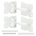 Self Closing Gate Hinges Heavy Duty Hardware Hinges for Wooden/Vinyl/PVC Fences, 90 Degree Adjustable Gate Hinge with Installation Screws and Swing Adjuster Tool, 2 Pack/Set, White | Heavy duty gate hinges fence hinges for Wooden/Vinyl/PVC Fences, with in