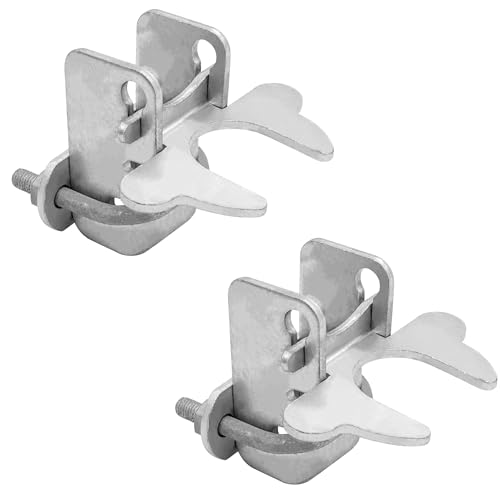 1-3/8" Kennel Gate Latch,KINNAN Butterfly Gate latches,Chain Link Fence Gate Latch Lock for Dog Kennels with Padlock Hole,Kennel Panels from 1-3/8'' to 1-3/8" Kennel Gate Frame 2 PCS - size: 1-3/8 2Pcs