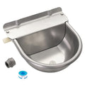 Automatic Horse Waterer Large Livestock Water Bowl 1.35Gal Stainless Steel Trough for Cattle Cow Pig Sheep Pet Dog